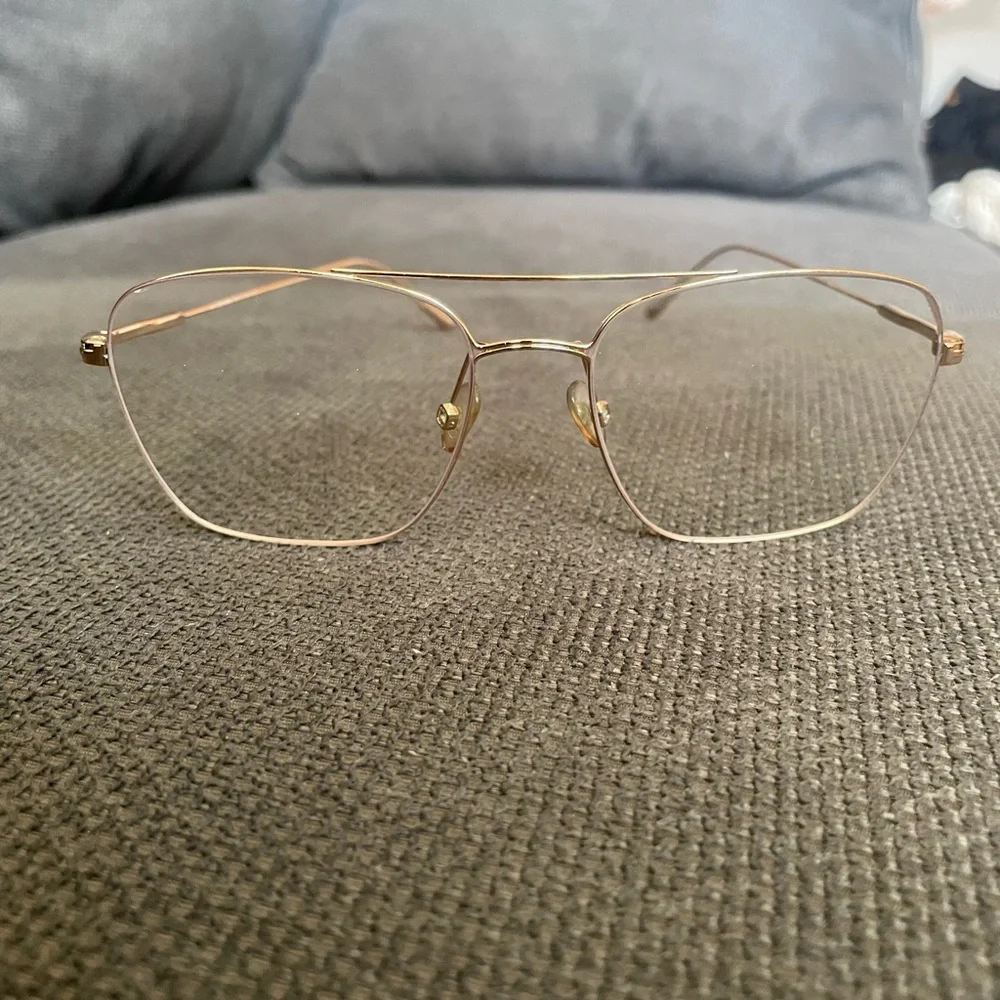 Tom Ford Gold Aviator Glasses - Picture 3 of 7